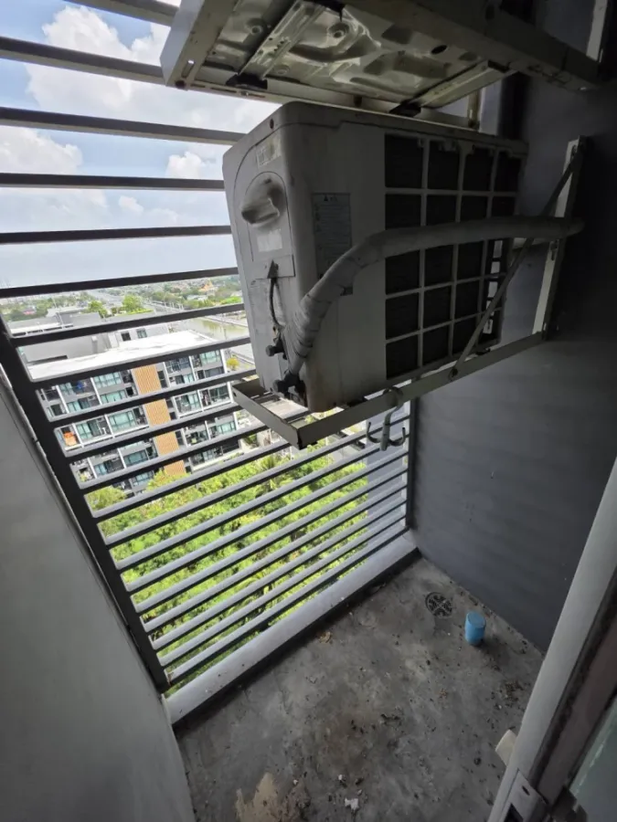 Condo for rent, Greenne Chaengwattana, 1 bedroom, 33 sq.m., north, not hot, canal view, ready to move in.
