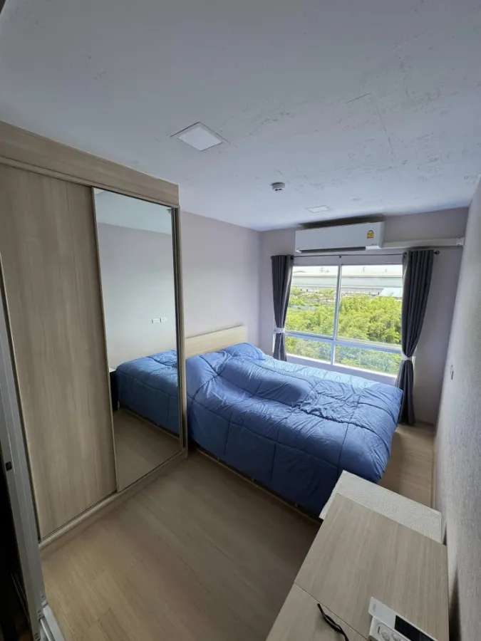 For rent: Plum Condo Rangsit Alive Phase 1, 6th floor, outside view, fully furnished room, ready to move in, reserve now, hurry!