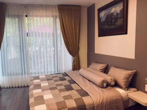 For rent Jin Wellbeing County 1st floor, beautiful view, good air, fully furnished room, ready to move in, book now, don't wait.