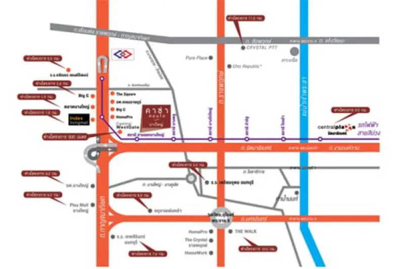 For Rent คาซ่า คอนโด บางใหญ่ ห้องใหม่มือ 1 แบ่งเป็นสัดส่วน ห้องมุมไม่ติดใคร วิวหมู่บ้าน โปร่งโล่ง