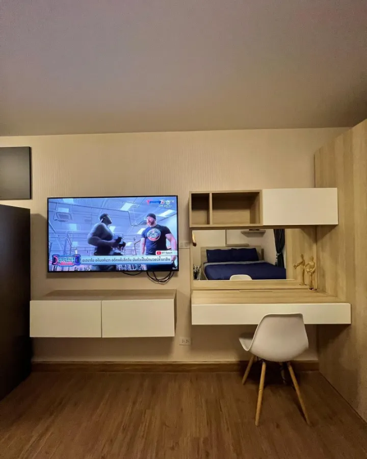 For rent, Plum Condo Paholyothin 89, corner room, not crowded, very good price, very nice decoration Not booking is a big mistake.