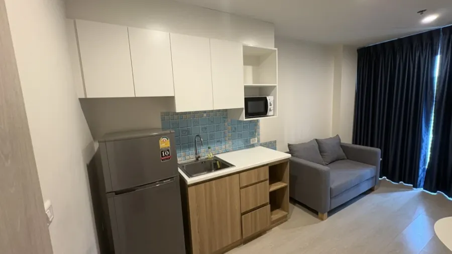 For rent, NUE Noble Chaengwattana, 1 bedroom, 1 bathroom, size 29 sqm, 23rd floor, nice decoration, ready appliances.