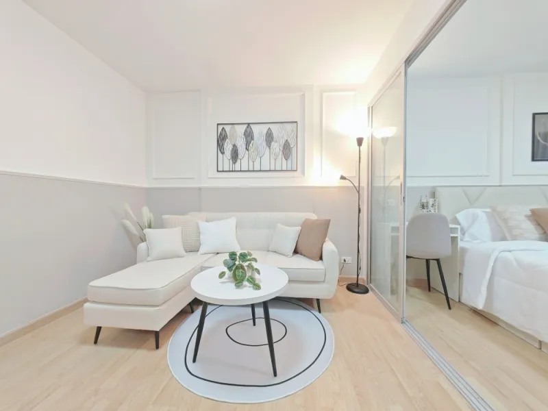 ขาย D Condo Rattanathibet ห้องตกแต่ง Style Minimal สะอาด สบายตา สวยน่าอยู่สุดๆ ดีแบบนี้ ห้ามพลาด