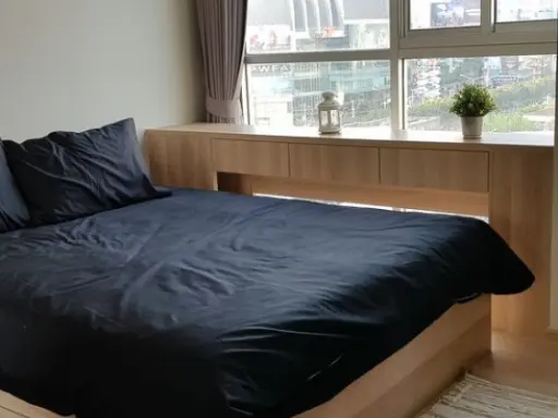 Noble Revolve Ratchada for rent, 1 room decorated in minimal style, warm tones, feel like home. If interested, hurry up.
