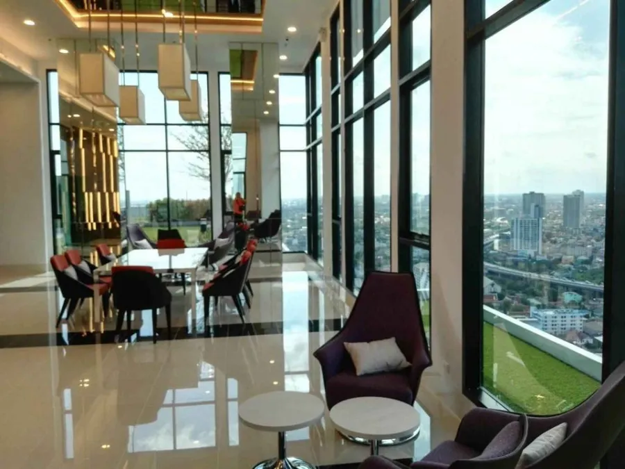 For rent, Supalai Loft, Talat Phlu Station, 2 bedrooms, quiet, garden view, fully furnished, booked and not disappointed.