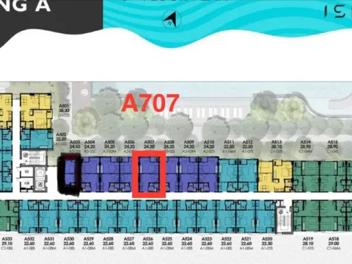 ขาย / ให้เช่า คอนโด เคฟ ทาวน์ ไอส์แลนด์ ชั้น 7 ไม่สูงมาก ระเบียงทิศเหนือ ได้วิวสระ อย่ารอช้า จองเลย images