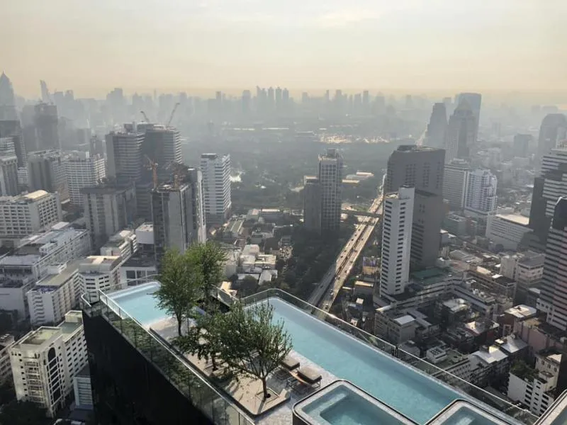 Ashton Chula-Silom Condo for rent, beautiful view. Just drag a single bag and move in.