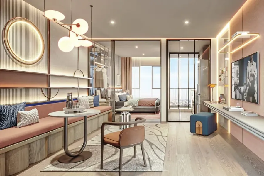 Selling down payment, Aspire On Nut Station, 22nd floor, north side, not hot sun, good view, not blocked by neighboring buildings, very worth booking.