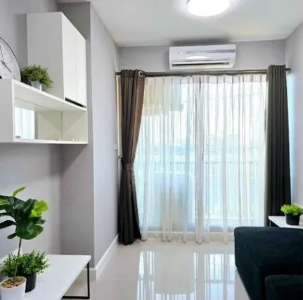 For sale, for rent, I Condo Sukhumvit 103, a nice room, fully furnished, just bring your suitcase and move in.