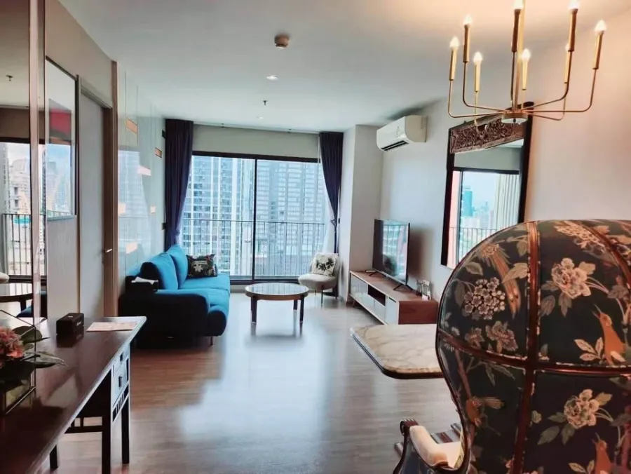 For rent!! Rhythm Ekkamai Condo, 22nd floor, beautiful room, fully furnished, ready to move in. Reserve now!!