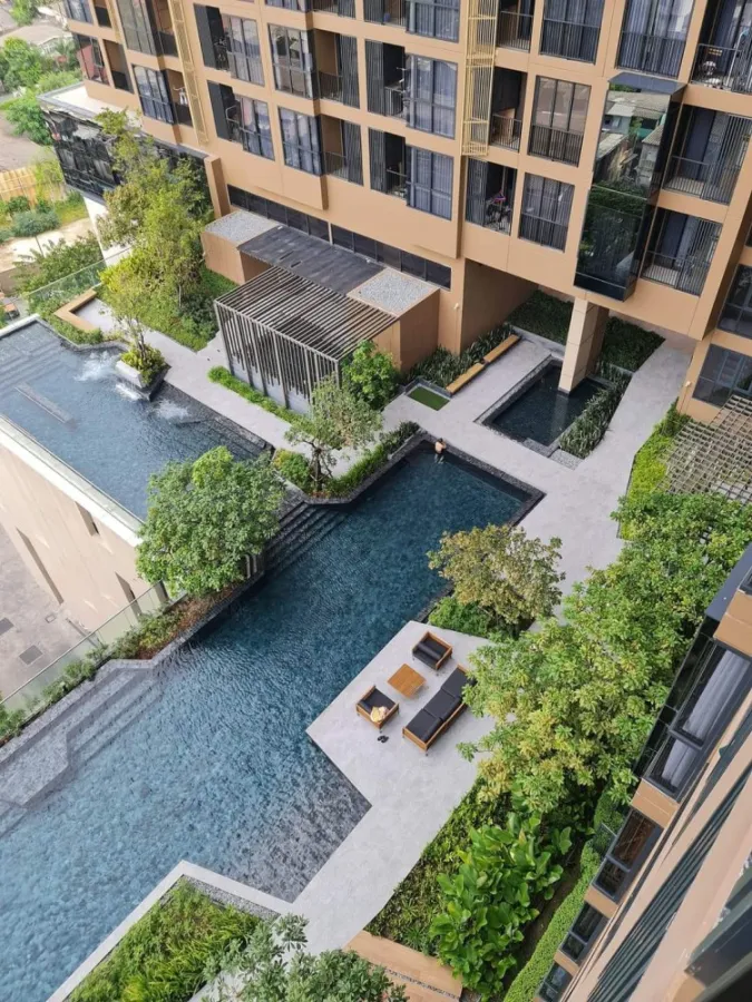 Condo for rent, Oka House Sukhumvit 36, new room, warm tone, fully furnished. Complete electrical appliances. Don't miss it.