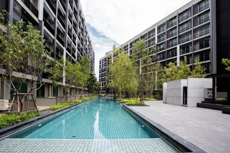 Condo for sale, A space Me, Sukhumvit 77, decorated in the most beautiful interior, built-in wood in the whole room If interested, hurry up to reserve