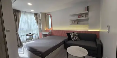 ให้เช่า Atmoz Tropicana Bangna 1 ห้องนอน 1 ห้องน้ำ แต่งสวยคุมโทน มาพร้อมเฟอร์ครบครัน จองเลย