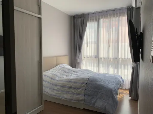 For sale/rent!! Miti Condo Lat Phrao-Wang Hin 2nd floor, fully furnished room, ready to move in, don't miss!!