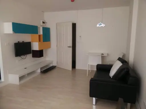 Sale D Condo Ramintra, spacious room There is a living space, economical price, hurry up to reserve it, don't wait.