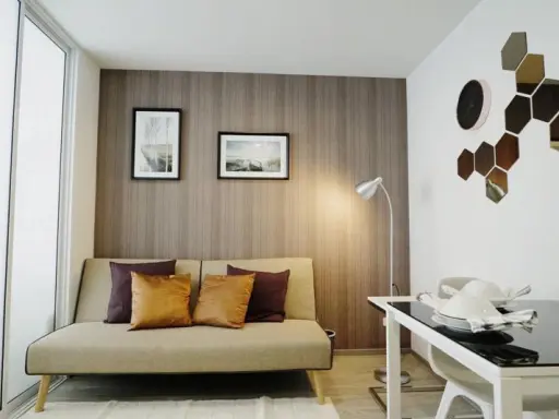 Condo for rent, Regent Home Sukhumvit 97/1, beautifully decorated room, tightly furnished for a long time.