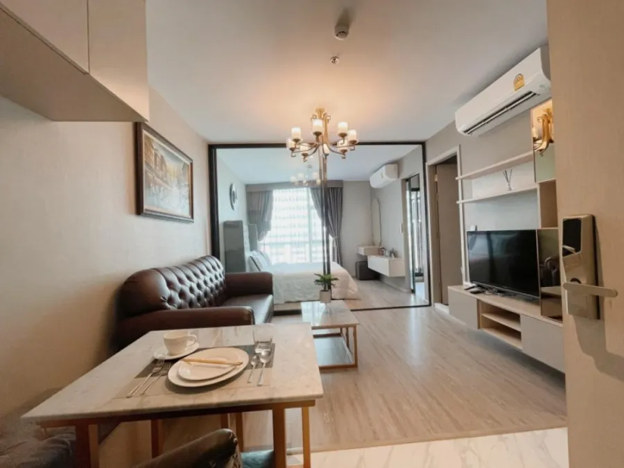 For sale, for rent, Rhythm Ekkamai, 10th floor, Park Lane view, fully furnished room, ready to move in, reserve now, don't wait, hurry!