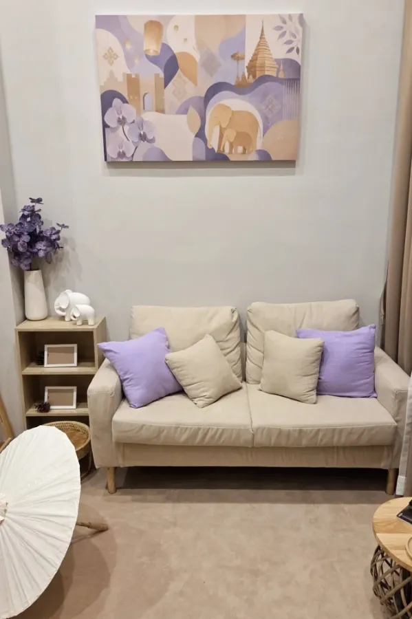 For rent: Culture Chula Condo, 1-bedroom duplex unit, corner lot, very private, 20th floor, high floor, unblocked view, no outside noise. Book now!