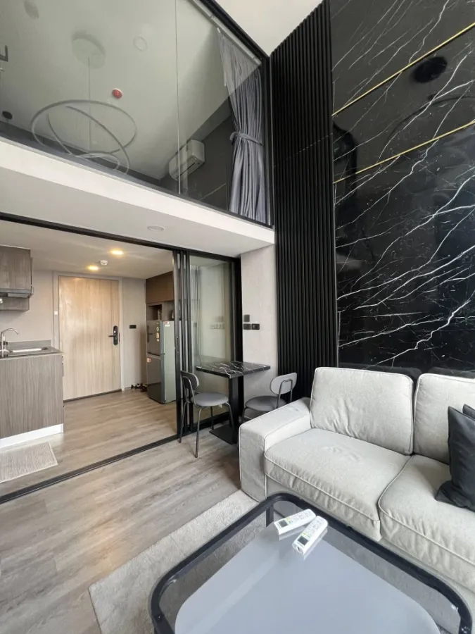 For rent The Origin Ladprao - Bangkapi ห้อง Duo space ชั้น 21 วิวรถไฟฟ้า แต่งครบจบที่นี่