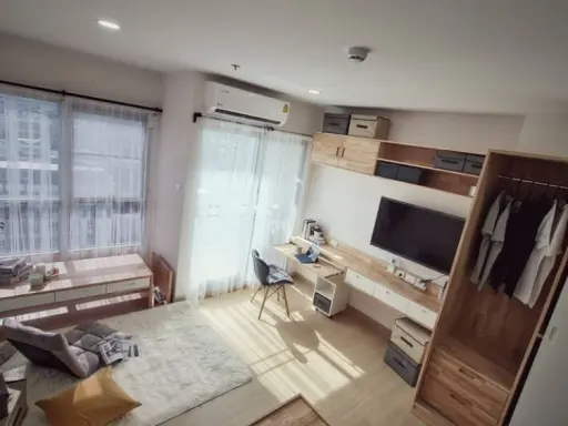 It has arrived. For rent, Supalai Veranda, Phasi Charoen Station. Minimal style decorated room Well-furnished, book now.