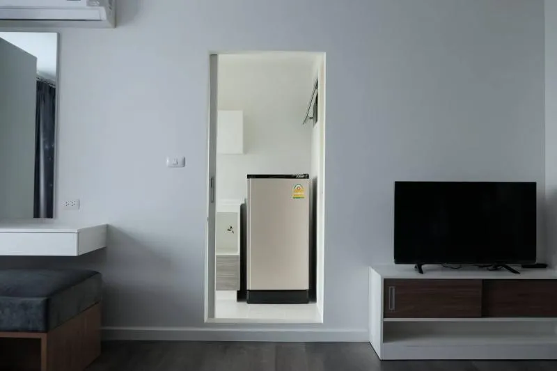 Quick rent !!! D Condo Campus Resort Bangna, beautiful room, good location, fully furnished, close to ABEC Bangna, book now !!!