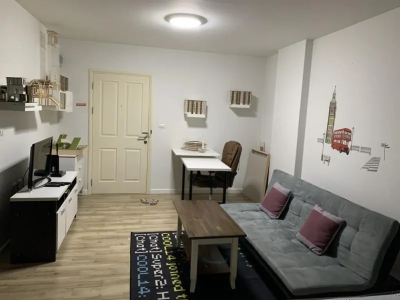 For rent 'D condo campus rangsit Phase 2, fully furnished, beautiful decoration. Anyone who misses it will regret it. Hurry up.