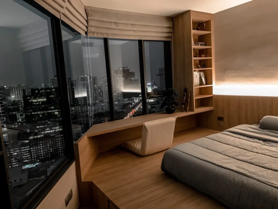 Sell / rent Life Ladprao, private corner room, very beautiful view, plus a very pleasant room Book, you won't regret it. Guarantee that