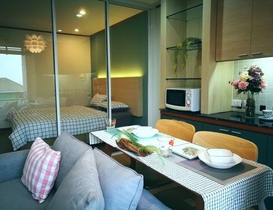 Condo for rent, Baan Kasemsan 1, complete electrical appliances, convenient to travel, do not miss