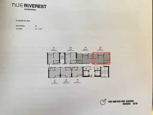 Selling down payment Nue Riverest Rat Burana, 28th floor, river view, wide front room plan, comfortable, not cramped, must reserve like this.