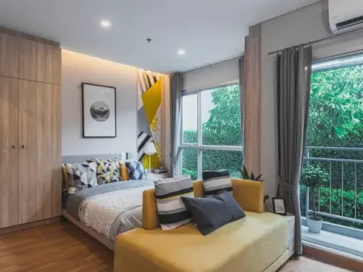 For rent: Lumpini Park Vibhavadi-Chatuchak, fully furnished, washing machine included, ready to move in. Don't miss out or you'll regret it.