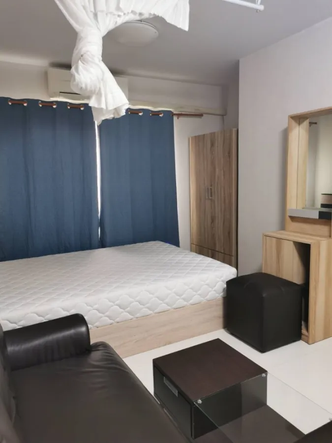 Plum Condo Ladprao 101 Condo for rent Studio room, tight furniture, complete electrical appliances. End up in one room