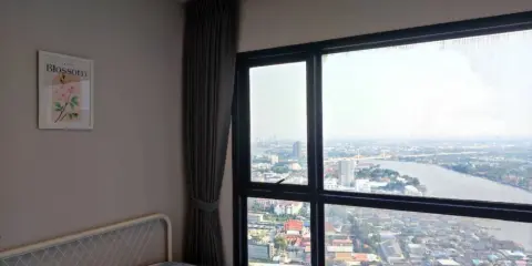 💙🌉 ให้เช่า The Politan Rive วิวสะพานพระนั่งเกล้า ชั้นสูง 49! 🌉💙