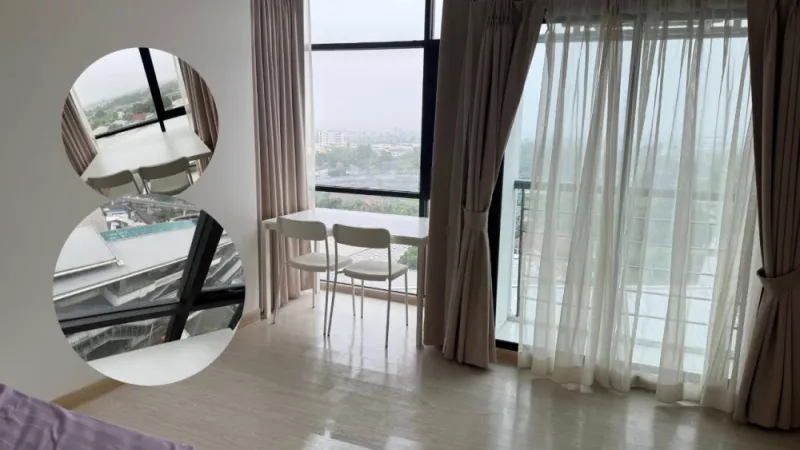 ให้เช่า Bangkok horizon p48 ห้องตกแต่งสไตล์มินิมอล ห้องสว่าง ขาวคลีนๆ พร้อมเข้าอยู่