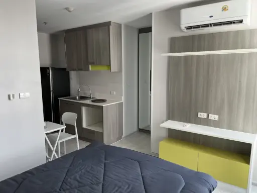 Condo for rent, Grene Chaengwattana, ready to move in, 19th floor with high floor view, fully furnished with appliances. Book now!