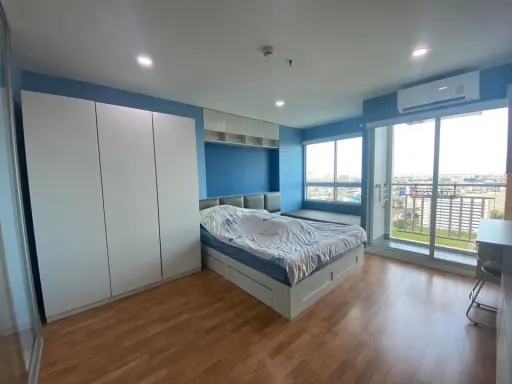 For sale: Lumpini Ville Phatthanakan-Srinakarin, blue room, inviting relaxation, pleasing to the eyes, fully furnished, don't miss it.