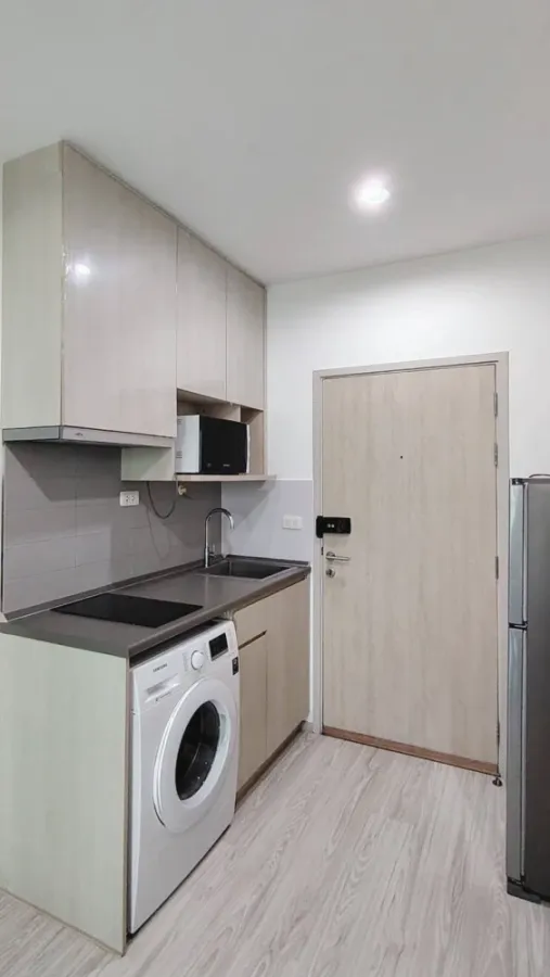 Condo for rent or sale, Ideo Mobi Sukhumvit Eastgate, nice room, modern style, soft tones, don't miss it