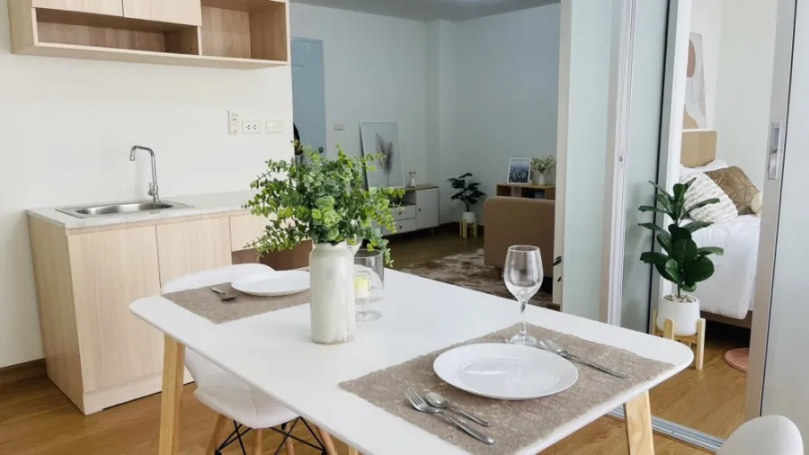 Condo for rent, The Parkland Bangna, complete amenities, very good price, don't miss it, hurry up.