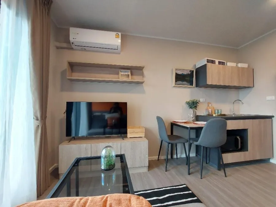 For rent, D Condo Hideaway Rangsit, complete electrical appliances, convenient transportation, don't wait.
