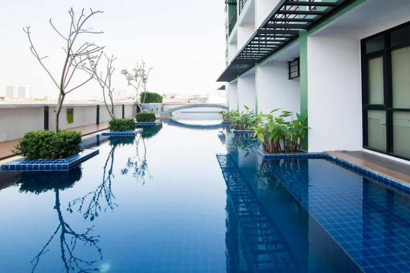 ให้เช่า Bangkok horizon p48 ห้องตกแต่งสไตล์มินิมอล ห้องสว่าง ขาวคลีนๆ พร้อมเข้าอยู่