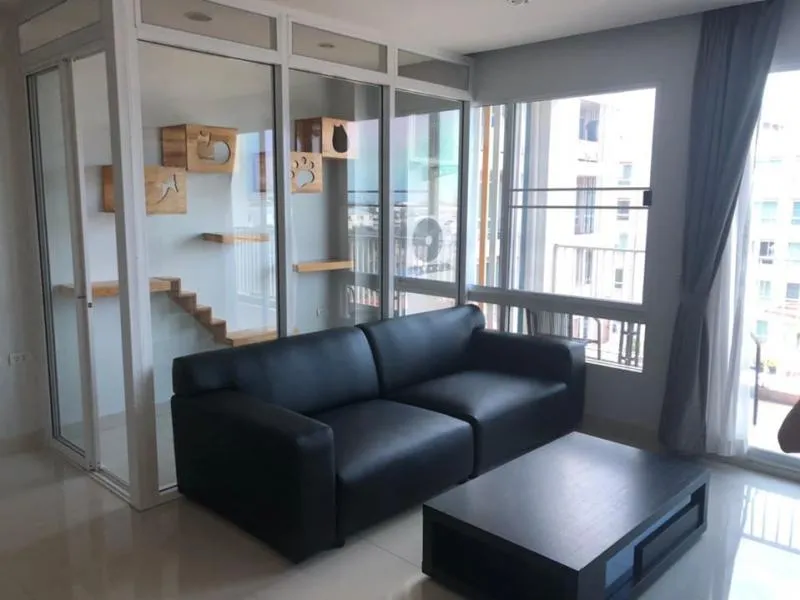 ของดี!! ให้เช่า Happy Condo Ladprao101 ห้องกว้าง อยู่สบาย วิวสระน้ำ เลี้ยงสัตว์ได้ เหมาะมาก แจ๋ว!!!!