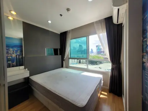 For rent, Lumpini Park Rama 9-Ratchada, this room is built-in, very beautiful, city view, wake up very refreshed, book now.