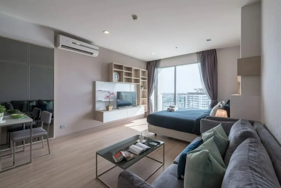 ให้เช่า คอนโด Sky Walk & Weltz Residence ชั้น 19 วิวสวย ห้องตกแต่งโทนสีสบายตา จองก่อนได้ก่อนน้าา