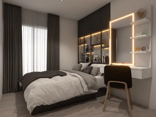 For rent, The Parkland Petchkasem, 56 nice rooms, high floor, garden view, just come in, don't wait.