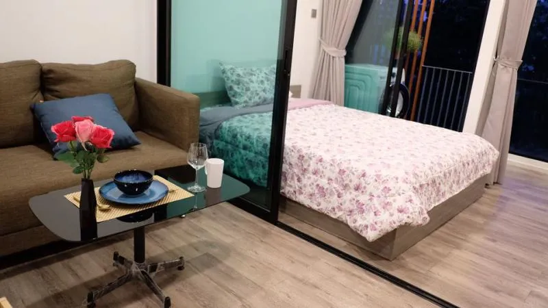 ให้เช่าคอนโด Brown condo Ratchada 32 ห้องตกแต่งสวย กั้นเป็นสัดส่วน วิวสุดปัง บรรยากาศดี จองด่วนน