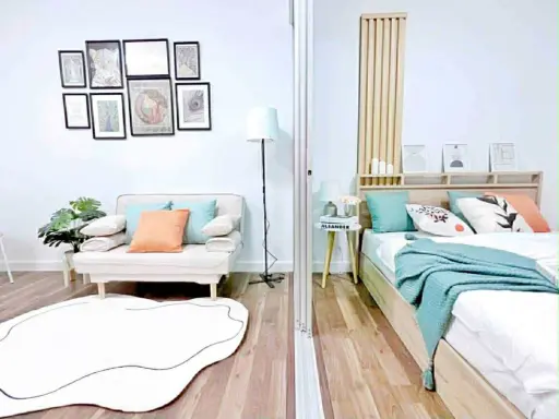 For rent: a space me Sukhumvit 77, ready to move in, fully furnished, minimalist decoration, comfortable price, reserve now, don't miss out!