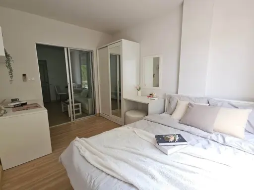 For rent: The Kit, Chaengwattana, separate rooms, white tone, comfortable to the eye, affordable price, hurry and reserve now.