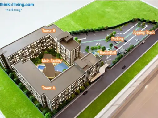 ขายดาวน์ ดีคอนโด แคมปัส โดม รังสิต (เฟส3)D Condo ตรงข้ามธรรมศาสตร์ คุ้มราคา ห้องสวยขายด่วน