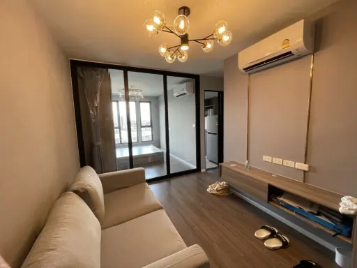For sale: The Origin Ramintra 83 Station, 8th floor, beautiful view, fully furnished, ready to move in, reserve now.