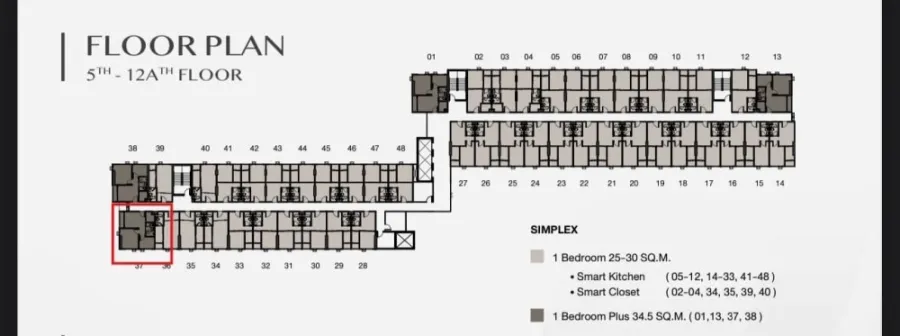 โซ ออริจิ้น พหลฯ 69 สเตชั่น ชั้น 6 ฝั่งตะวันตก 1 bedroom-Plus สนใจรีบจับจองเลย ด่วนๆ