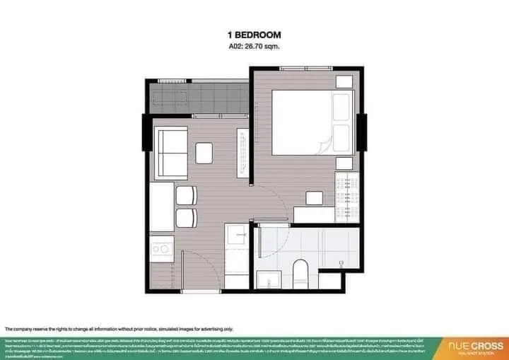 Selling down payment New Cross Khu Khot Station, Building F, 1st floor, garden view. If interested in becoming an owner, reserve now. Don't wait, hurr